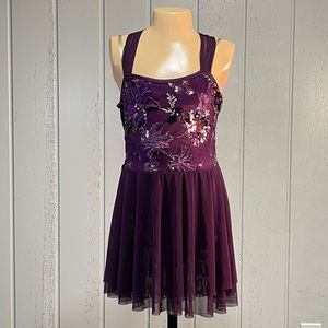 ** Weissman Girl’s Purple Costume Dance Dress Sz MC